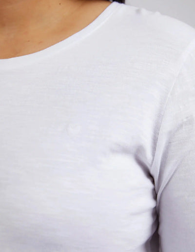 Everyday L/S Tee - White-Elm Lifestyle-Lima & Co