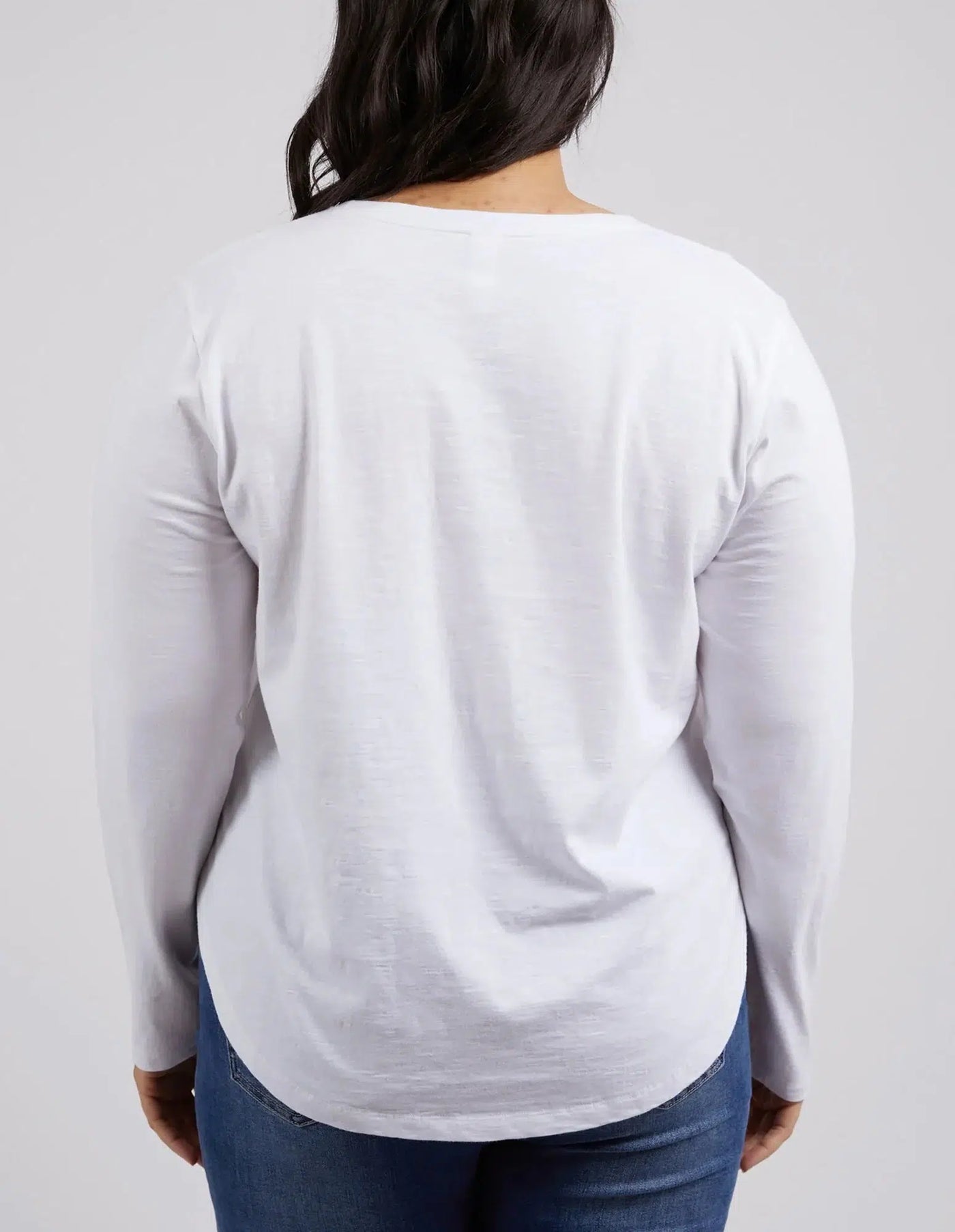 Everyday L/S Tee - White-Elm Lifestyle-Lima & Co