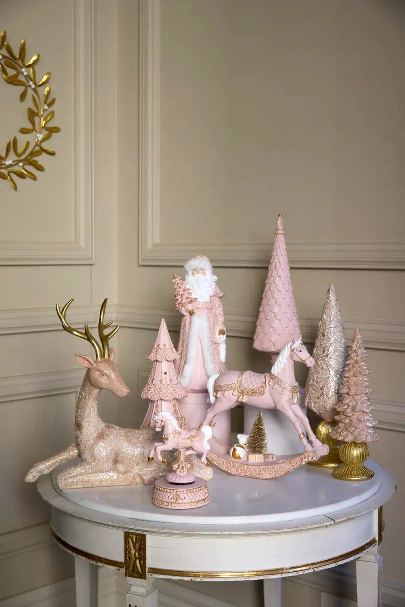 Exquisite Pink Rocking Horse Carousel-Holly and Ivy-Lima & Co
