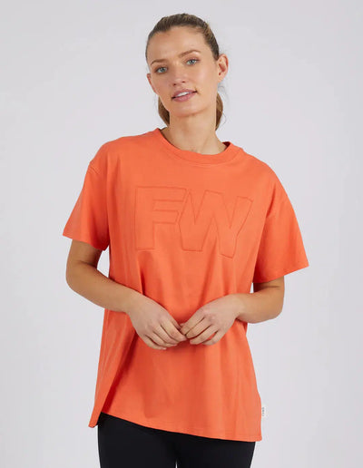 FW Embroidery Tee - Orange-Elm Lifestyle-Lima & Co