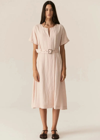 Faire Belt Dress - Blush-Pol-Lima & Co