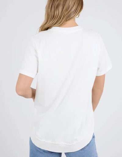Farrah Short Sleeve Tee - White-Foxwood-Lima & Co