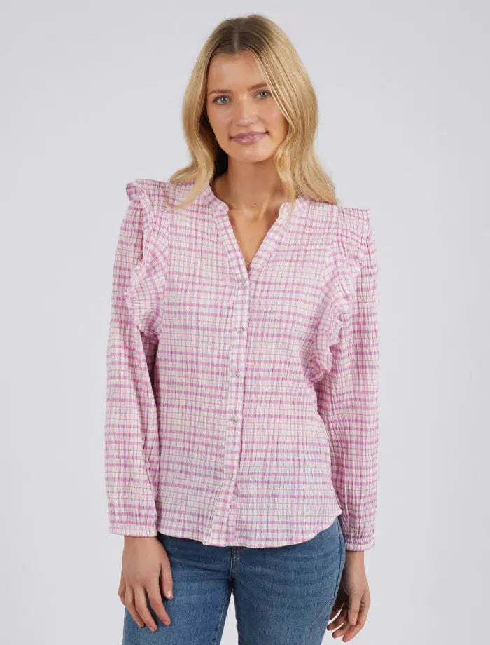 Faye Check Shirt - Pink-Foxwood-Lima & Co