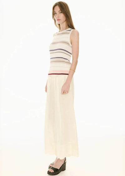Fey Ribbed Tank - Ivory Multi-Pol-Lima & Co