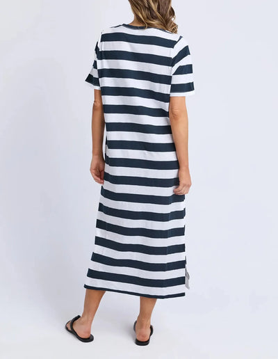 Fiesta Jersey Dress - Navy-Elm Lifestyle-Lima & Co