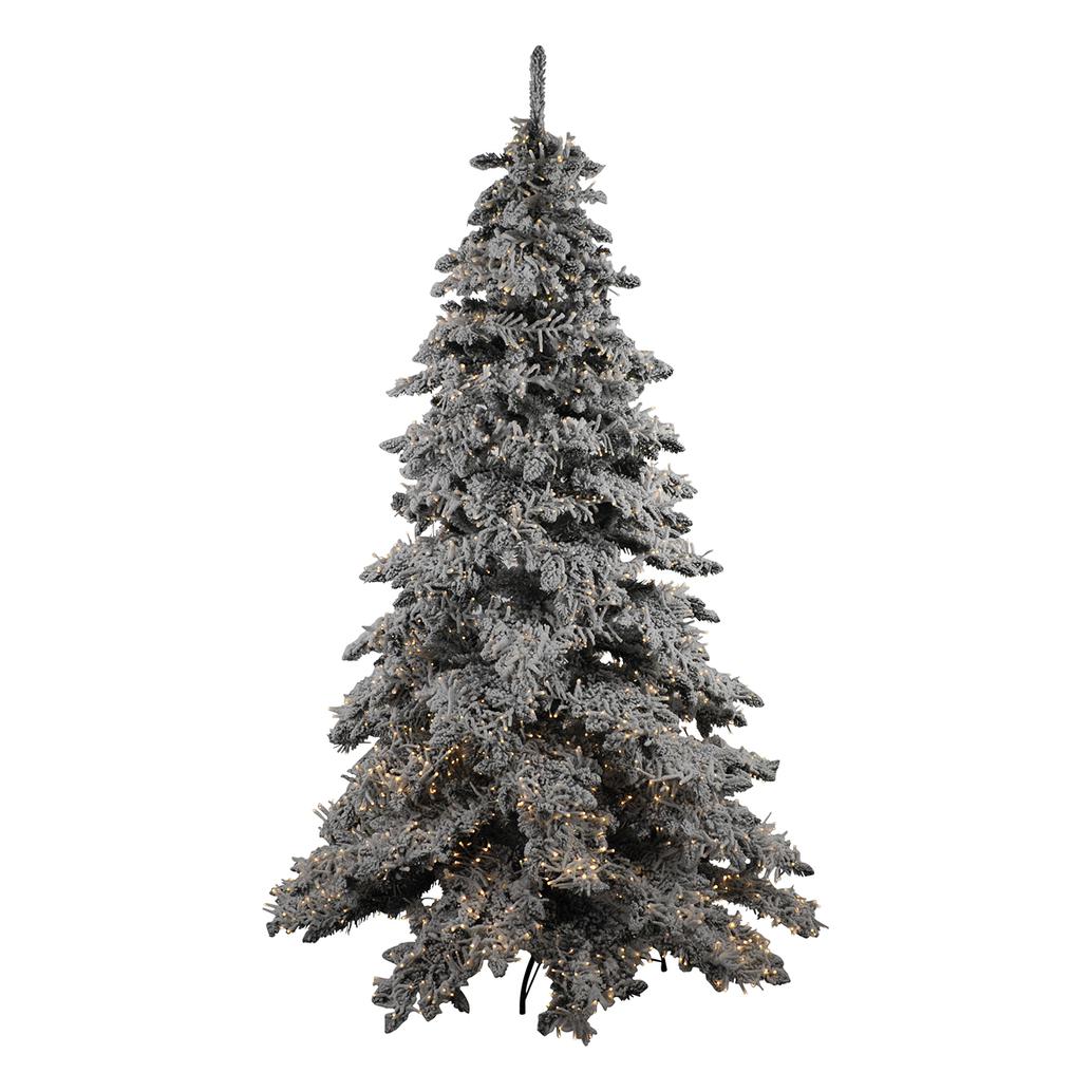 Flocked Pre Lit Pvp Pine Snow Tree - 7FT-Lima & Co-Lima & Co