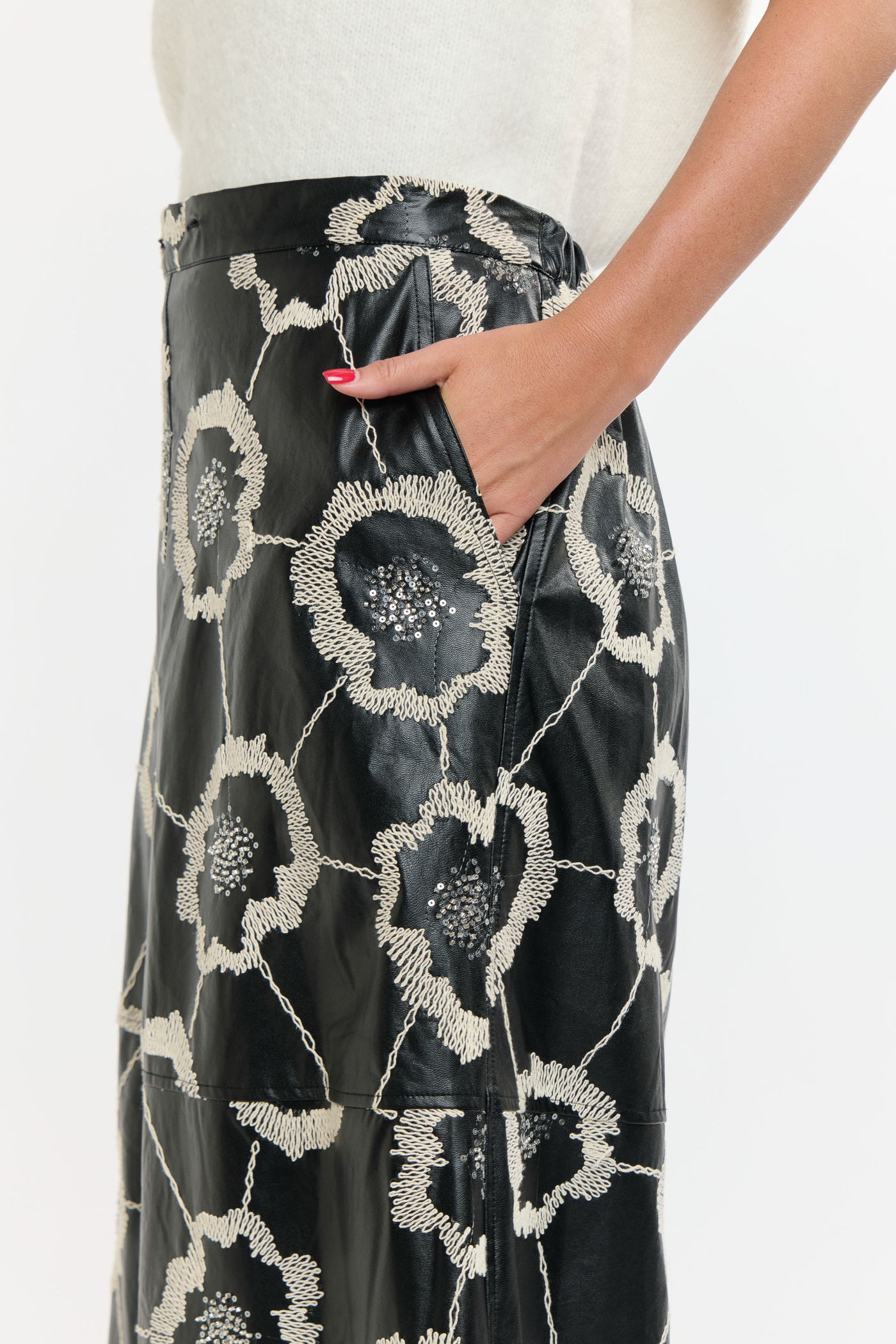 Florence PU Skirt - Black-365 Days-Lima & Co