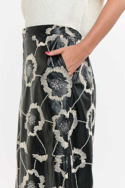 Florence PU Skirt - Black-365 Days-Lima & Co