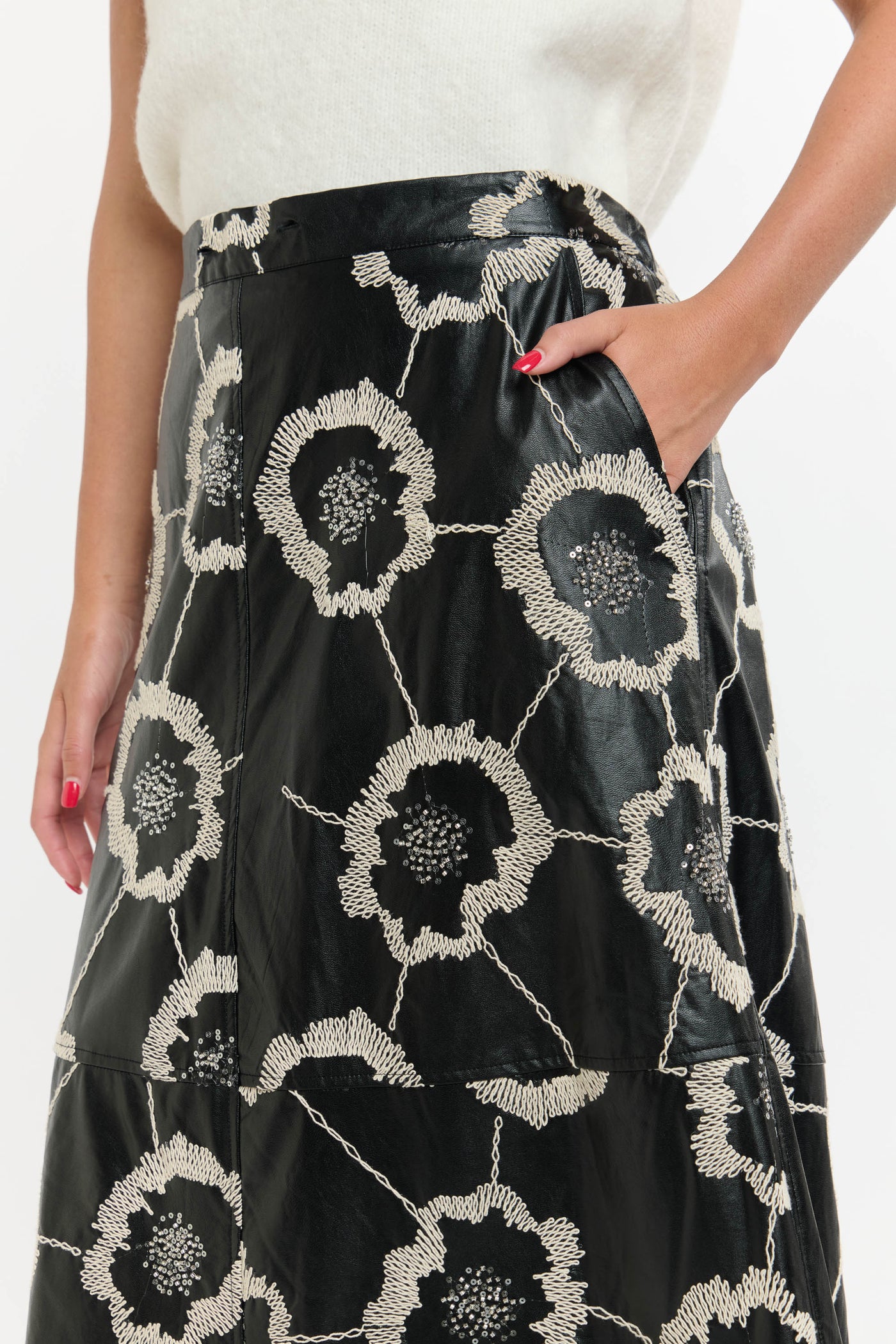 Florence PU Skirt - Black-365 Days-Lima & Co