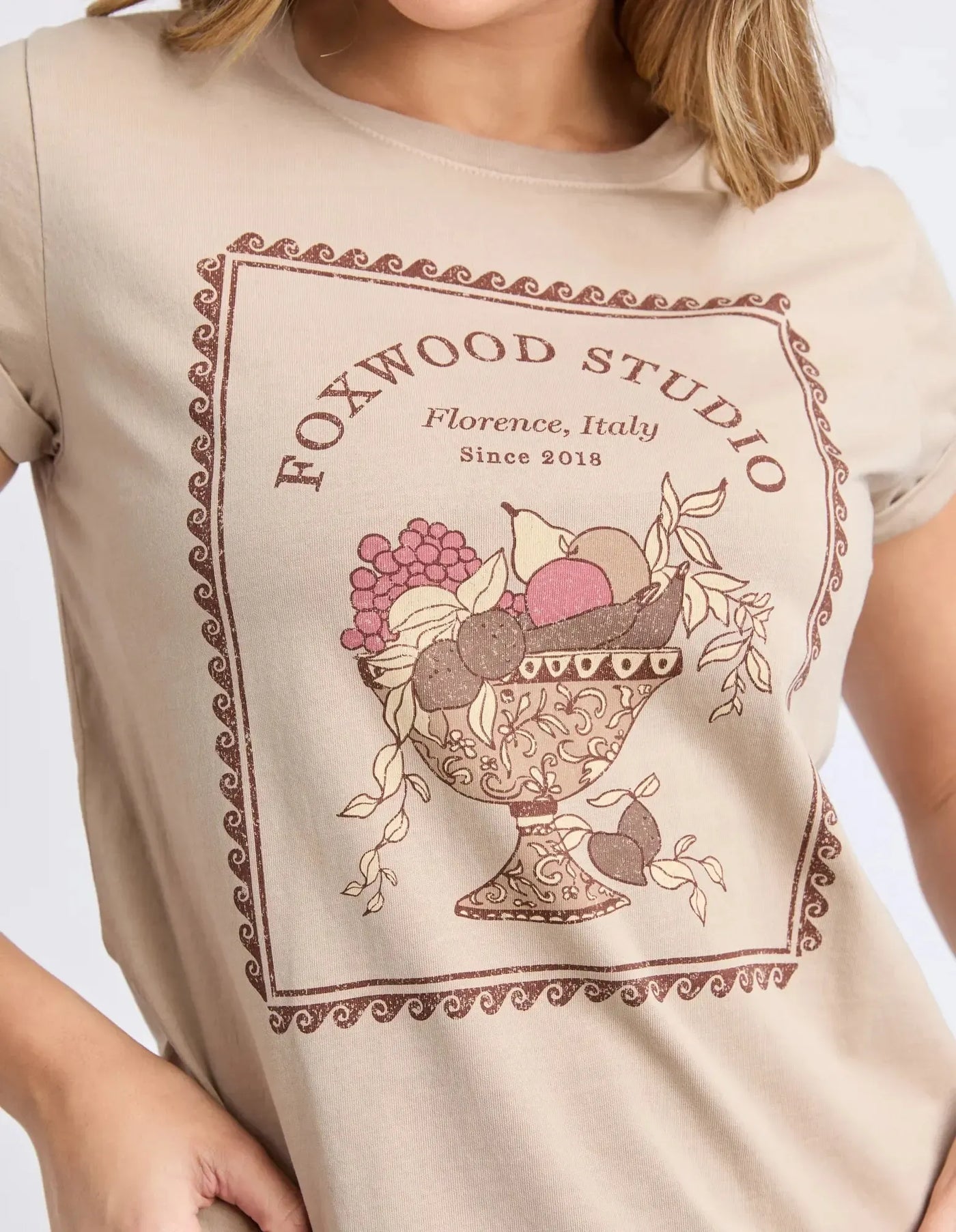 Florence Tee - Oat-Foxwood-Lima & Co