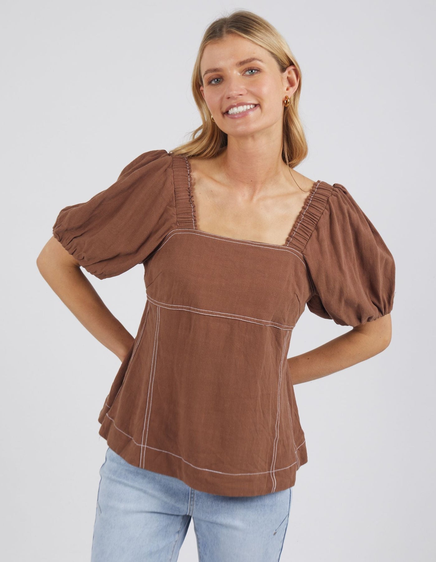 Florence Top - Brown-Foxwood-Lima & Co