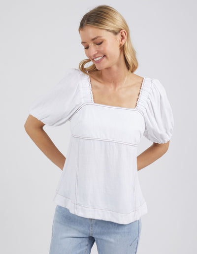 Florence Top - White-Foxwood-Lima & Co