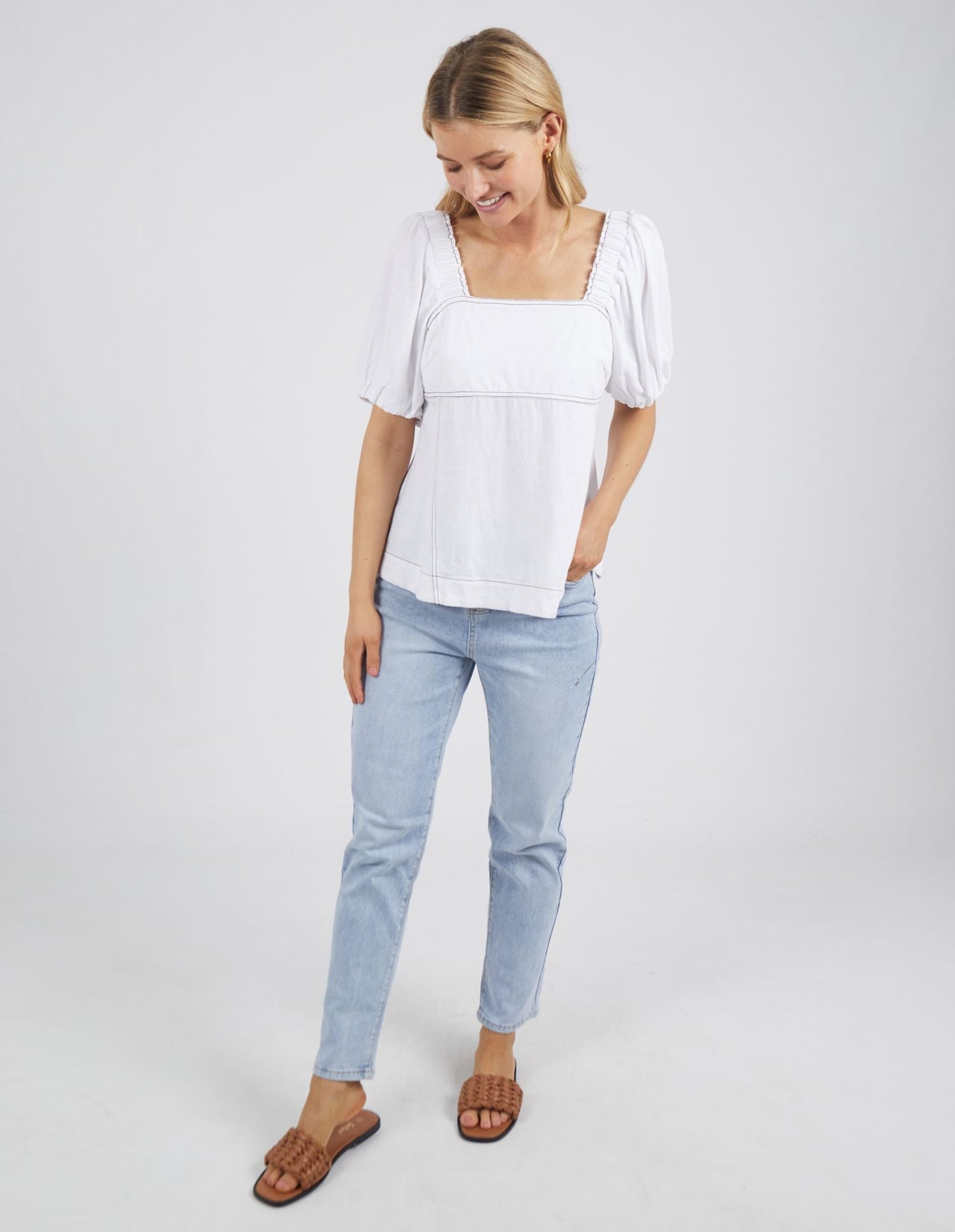 Florence Top - White-Foxwood-Lima & Co