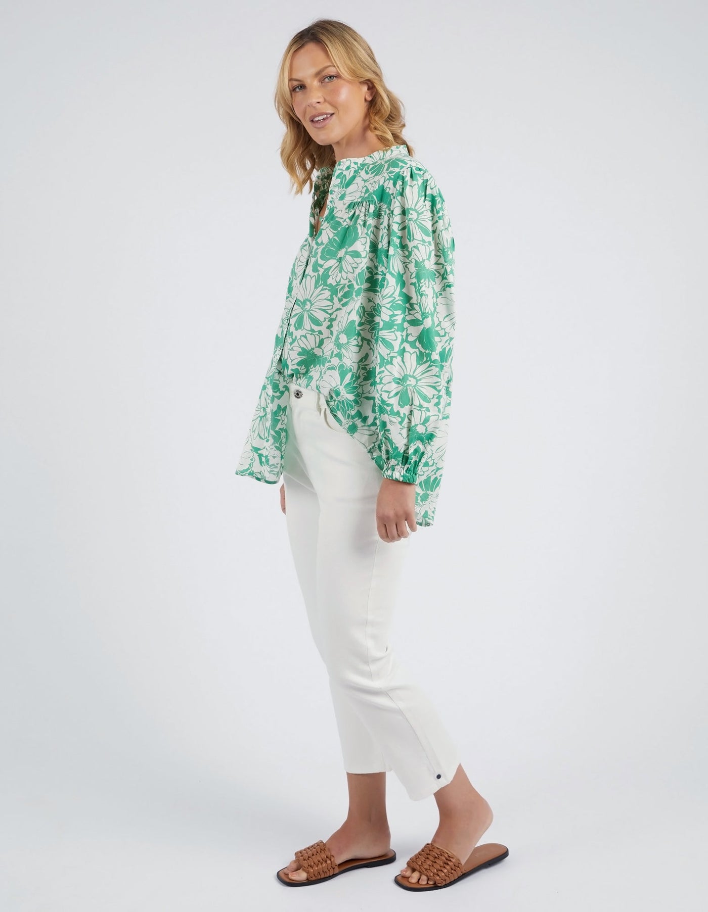 Florentina Blouse - Green-Elm Lifestyle-Lima & Co