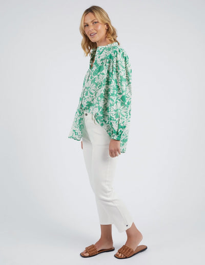 Florentina Blouse - Green-Elm Lifestyle-Lima & Co
