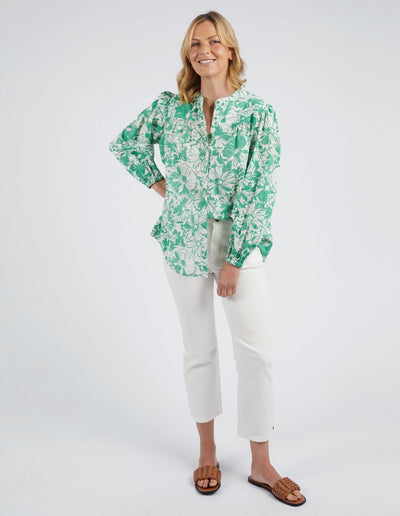 Florentina Blouse - Green-Elm Lifestyle-Lima & Co
