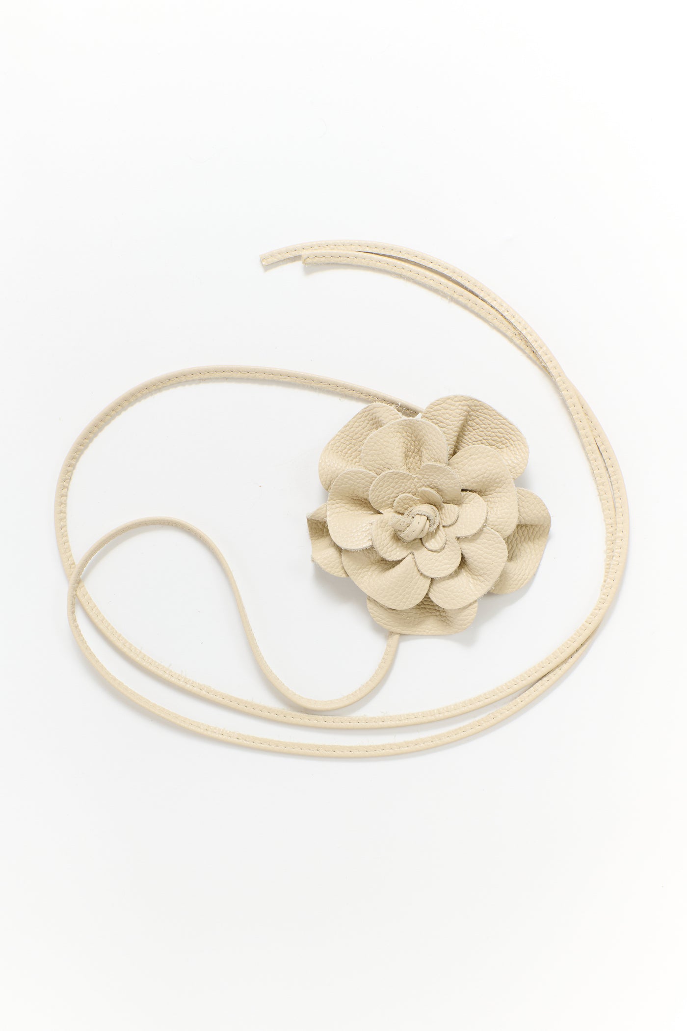Flower Wrap Belt - Beige-Urban Luxury-Lima & Co