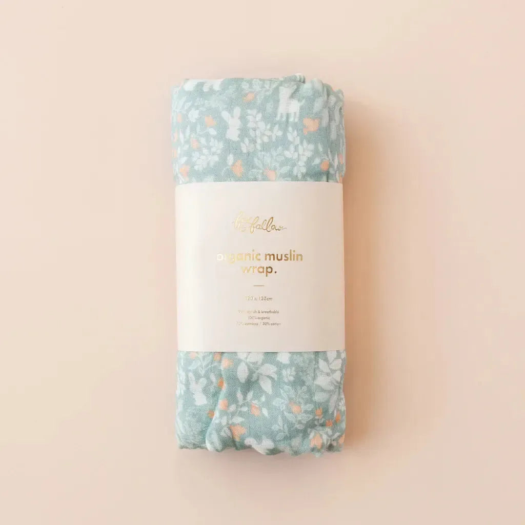 Forest Friends Sage/Cypress Organic Muslin Wrap Set-Fox And Fallow-Lima & Co