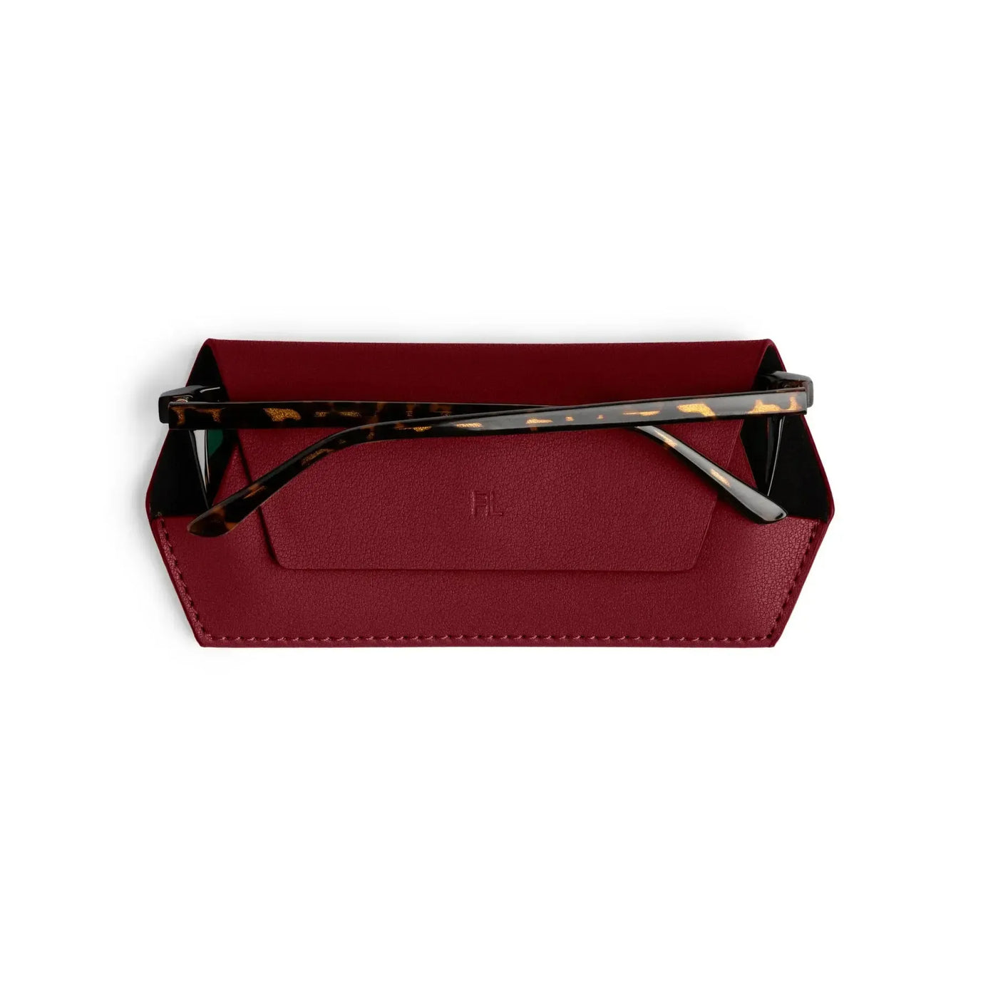 Fox and Leo Glasses Case - Burgundy-Fox and Leo-Lima & Co