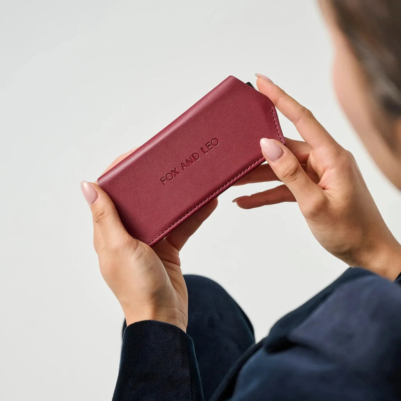 Fox and Leo Glasses Case - Burgundy-Fox and Leo-Lima & Co