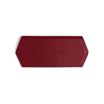 Fox and Leo Glasses Case - Burgundy-Fox and Leo-Lima & Co