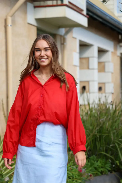 Franka Shirt - Chilli-The Eighth Letter-Lima & Co