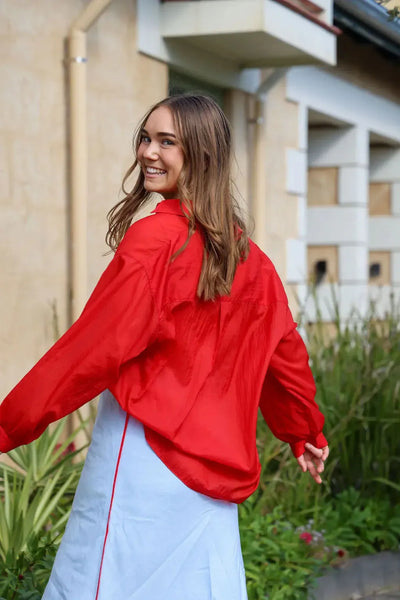 Franka Shirt - Chilli-The Eighth Letter-Lima & Co