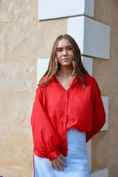 Franka Shirt - Chilli-The Eighth Letter-Lima & Co