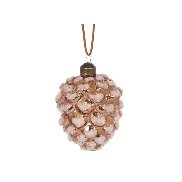 Frosted Copper Pinecone Bauble-Holly and Ivy-Lima & Co