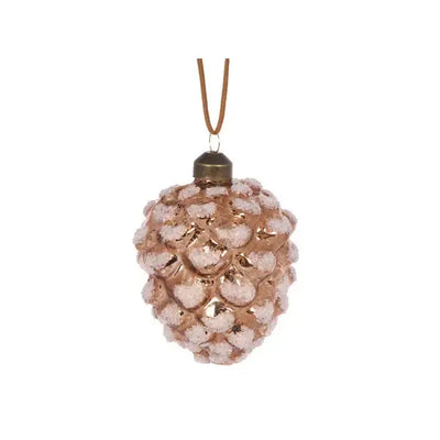 Frosted Copper Pinecone Bauble-Holly and Ivy-Lima & Co