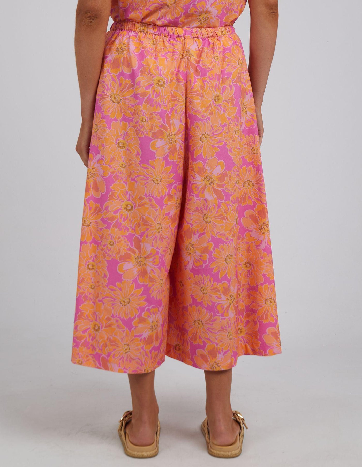 Fuchsia Floral Wide Leg Pant - Print-Elm Lifestyle-Lima & Co