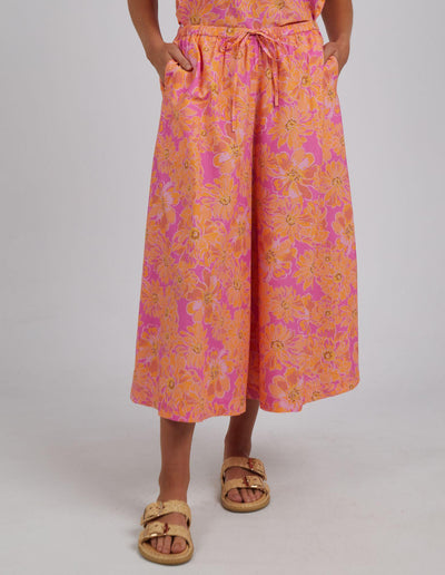 Fuchsia Floral Wide Leg Pant - Print-Elm Lifestyle-Lima & Co