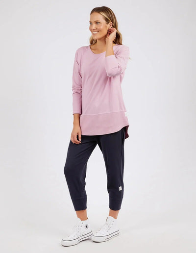 Fundamental Rib L/S Tee - Peony-Elm Lifestyle-Lima & Co