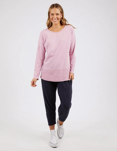 Fundamental Rib L/S Tee - Peony-Elm Lifestyle-Lima & Co