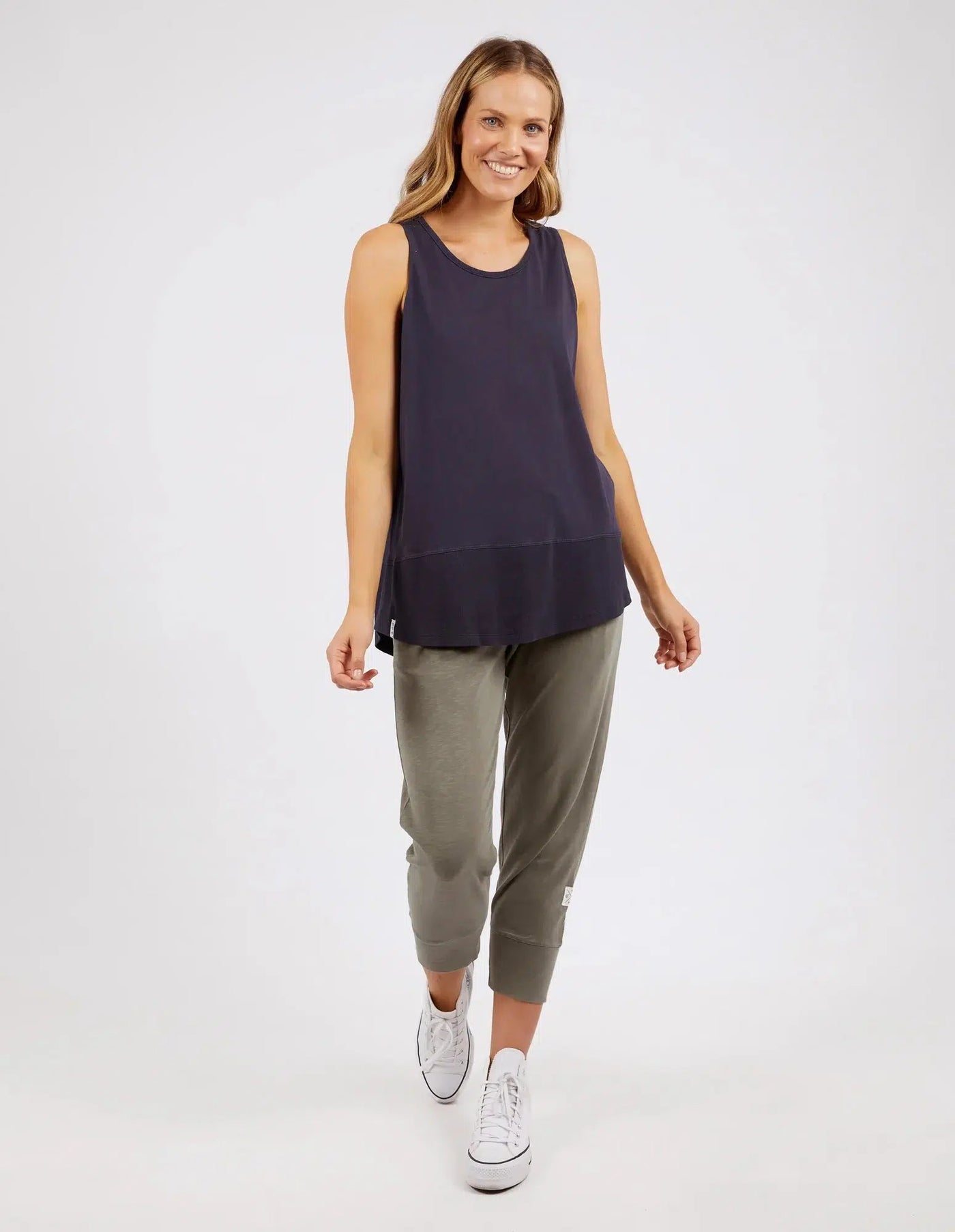 Fundamental Rib Tank - Navy-Elm Lifestyle-Lima & Co