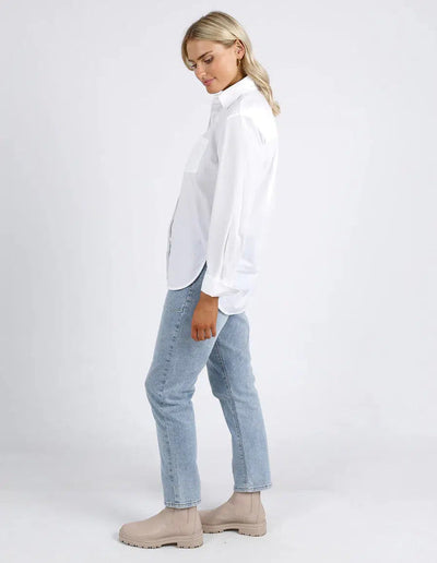 Gemma Shirt - White-Foxwood-Lima & Co