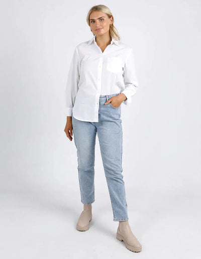 Gemma Shirt - White-Foxwood-Lima & Co