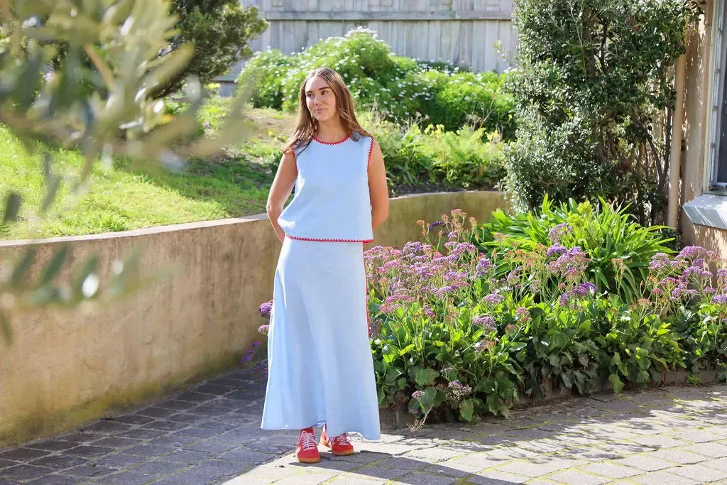 Gigi Top - Blue-The Eighth Letter-Lima & Co