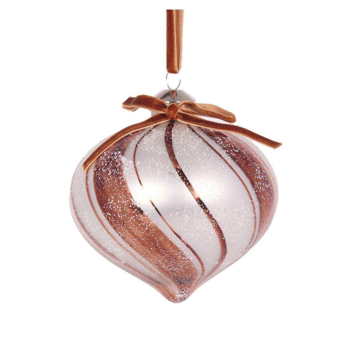 Gingerbread Swirl Onion Bauble-Holly and Ivy-Lima & Co