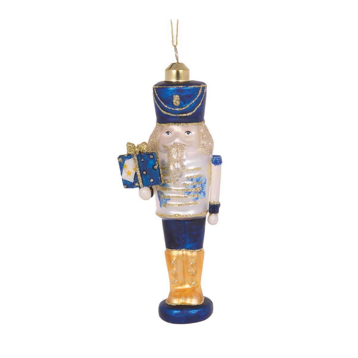 Glass Blue Hanging Nutcracker-Holly and Ivy-Lima & Co