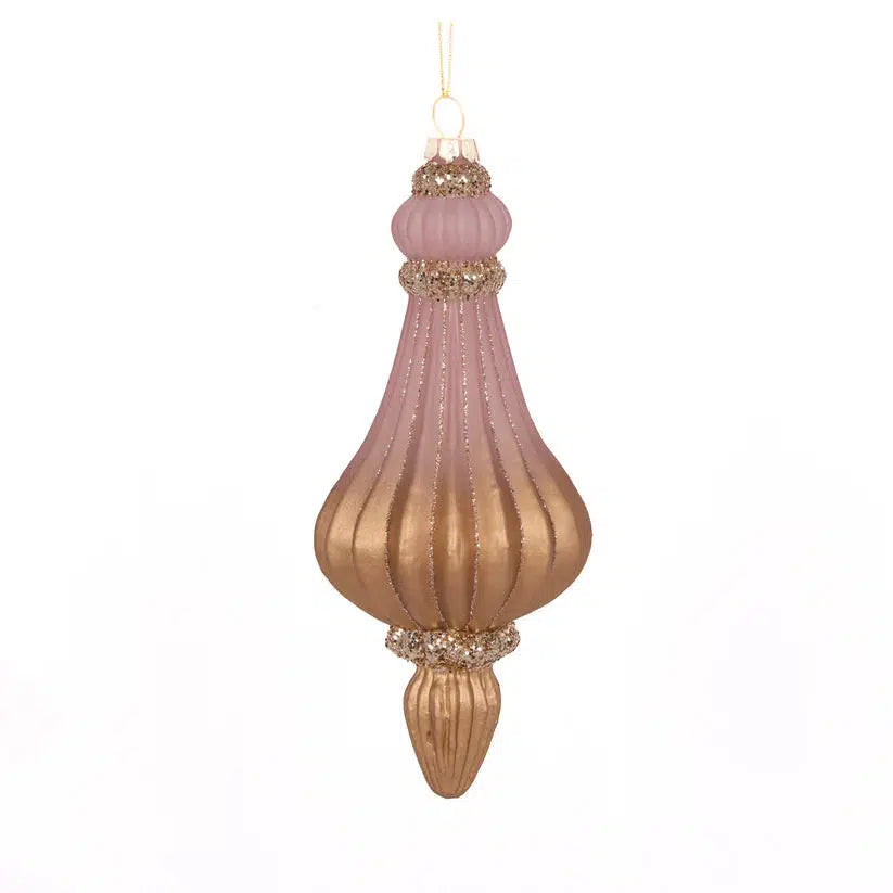 Glass Chandelier Finial Brown-Holly and Ivy-Lima & Co
