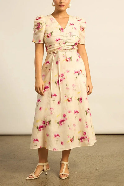 Glimmer Dress - Watercolour Bloom-Zoe Kratzmann-Lima & Co