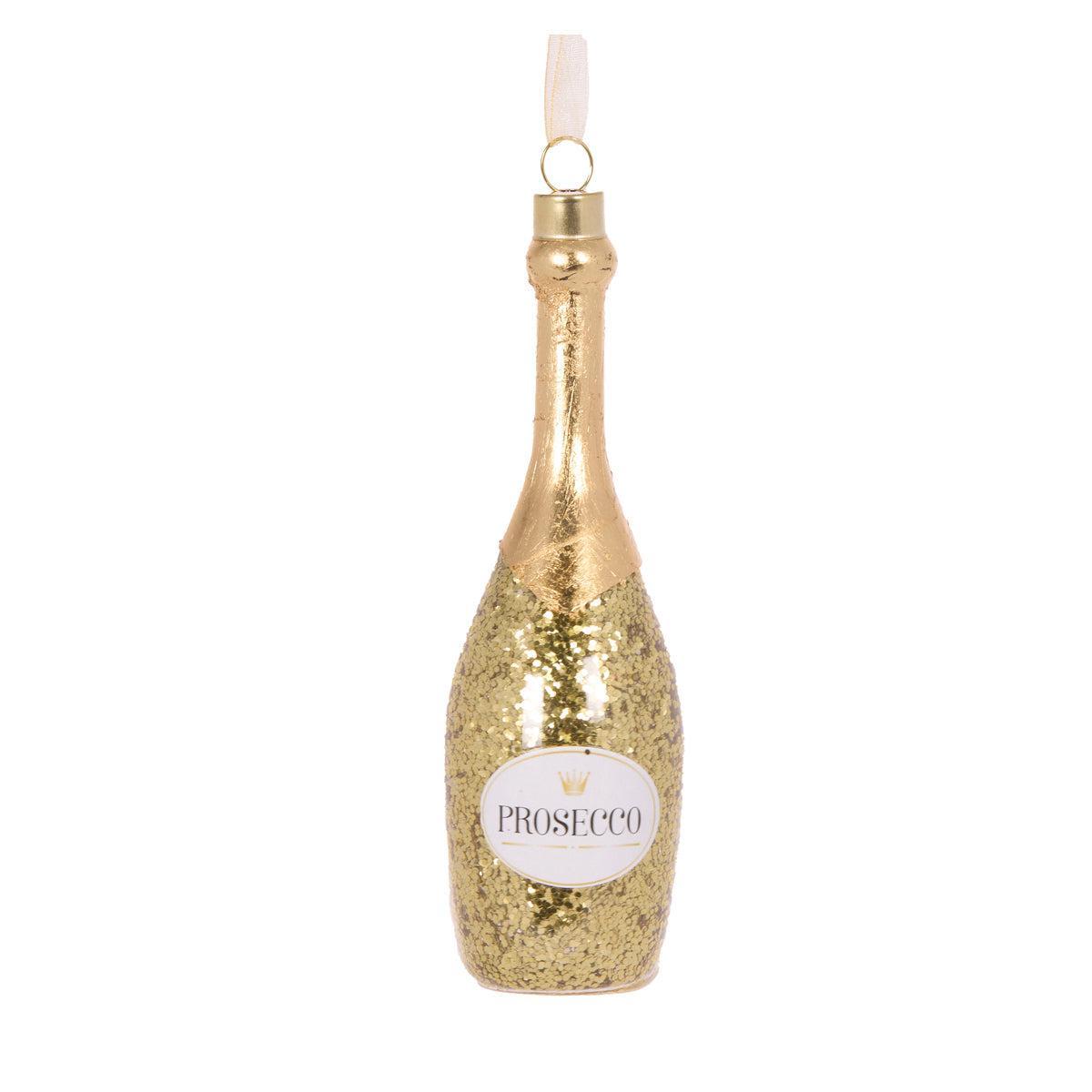 Gold Champagne Bottle Ornament-Holly and Ivy-Lima & Co