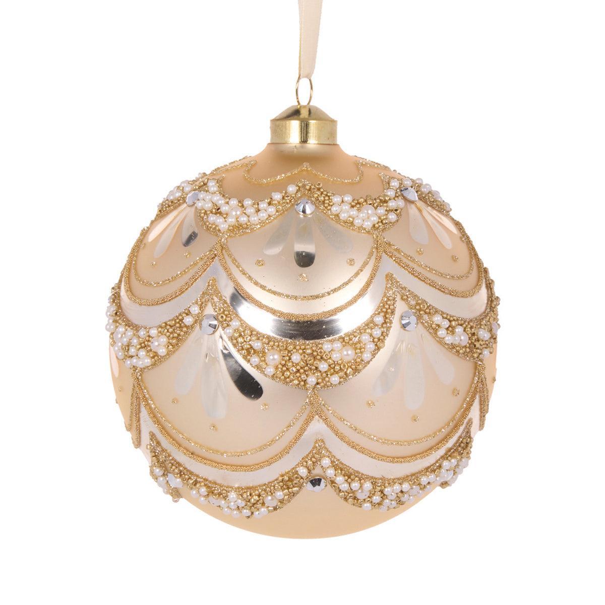 Gold Embellished Scalloped-Holly and Ivy-Lima & Co