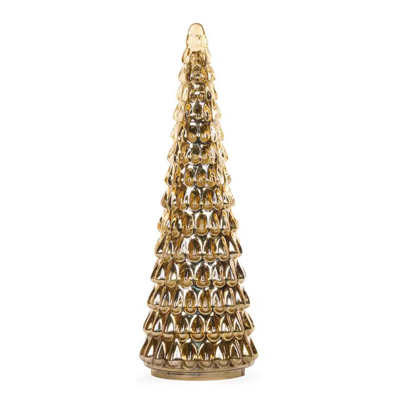 Gold Vintage Mercury Led Tabletop Tree-Holly and Ivy-Lima & Co