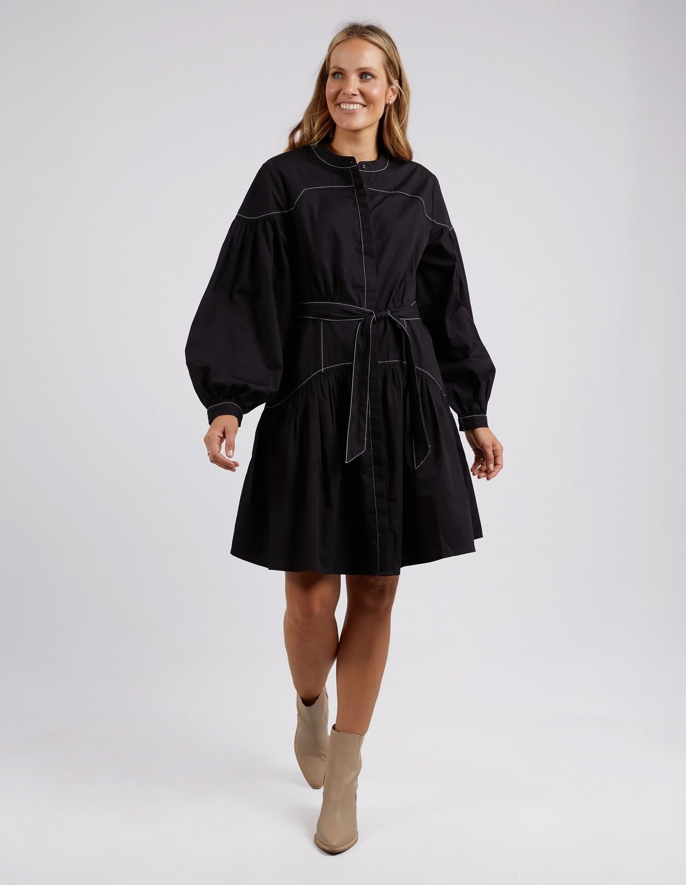 Goldie Dress - Black-Foxwood-Lima & Co