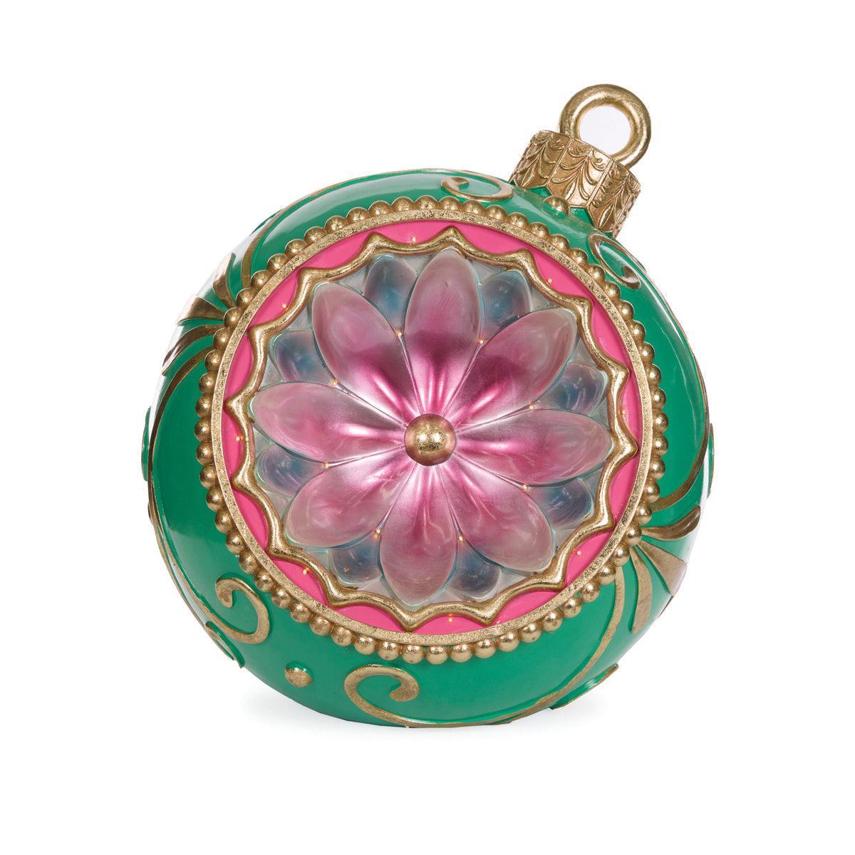 Green Retro Bauble Décor-Holly and Ivy-Lima & Co