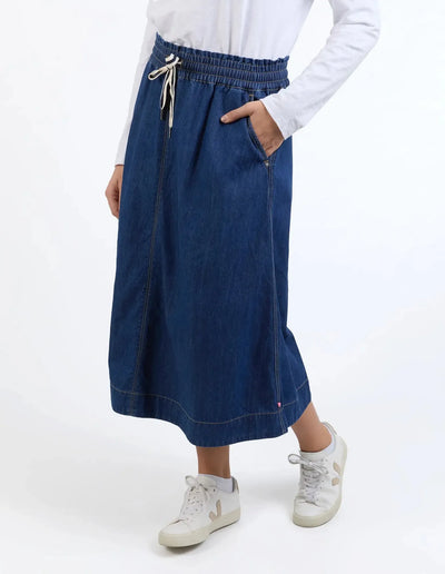 Greta Denim Skirt - Dark Blue-Elm Lifestyle-Lima & Co