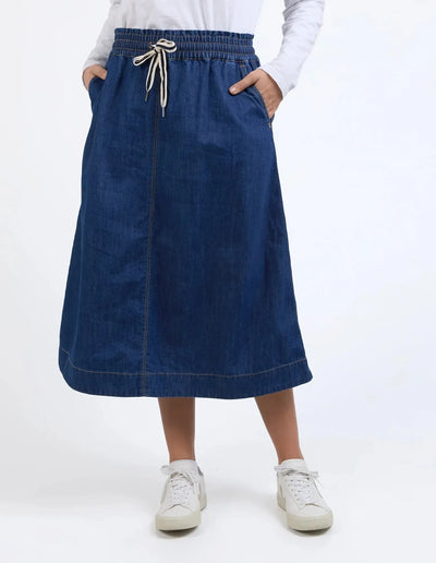 Greta Denim Skirt - Dark Blue-Elm Lifestyle-Lima & Co