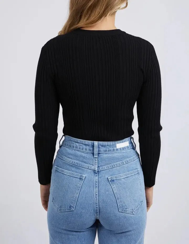 Greta Long Sleeve - Black-Foxwood-Lima & Co